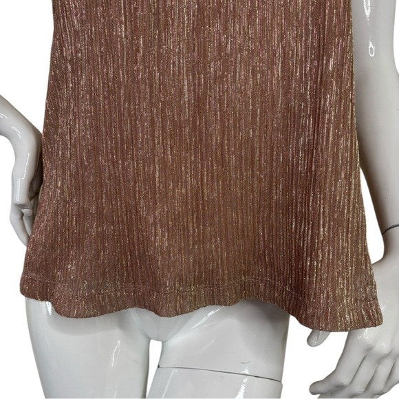 NWT Metallic sparkly holiday party Elegant Brown pink gold bold sexy Halter XL - Picture 10 of 15